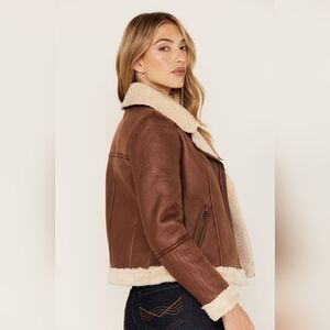 Idyllwind Women's Faux Leather & Shearling Jacket Size Large